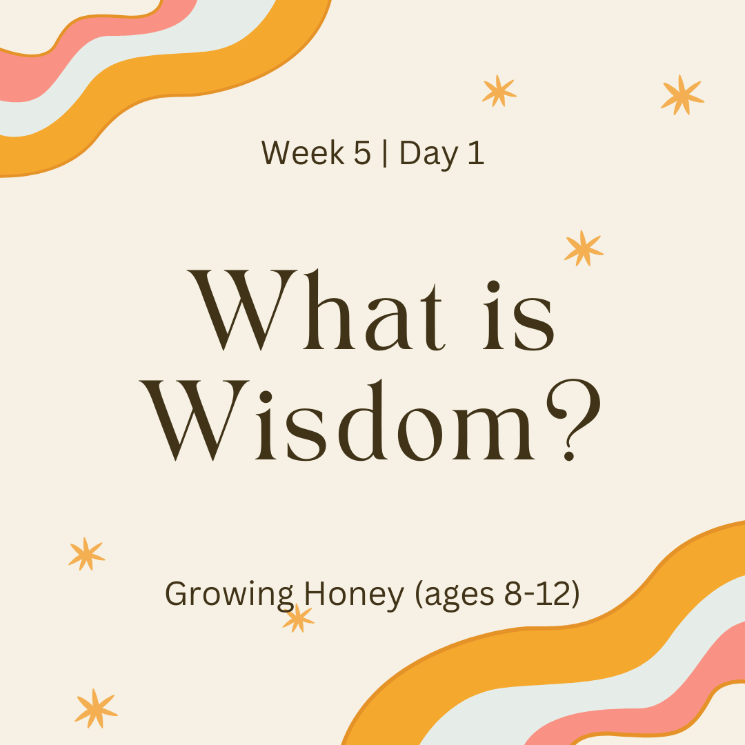 Week5 | Day 1 – What is Wisdom? (Growing Honey)