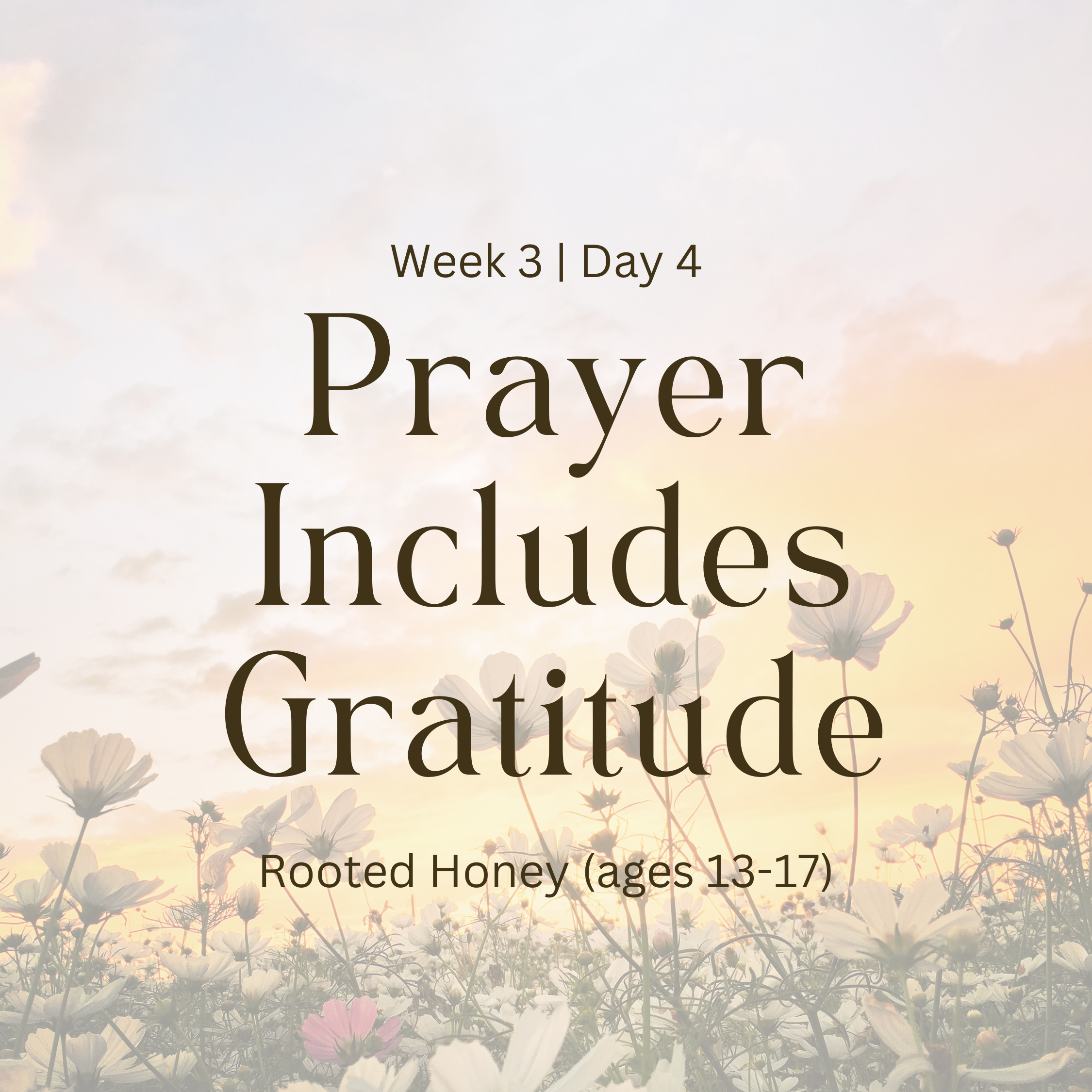 Week 3 | Day 4 – Prayer Includes Gratitude (Rooted Honey)